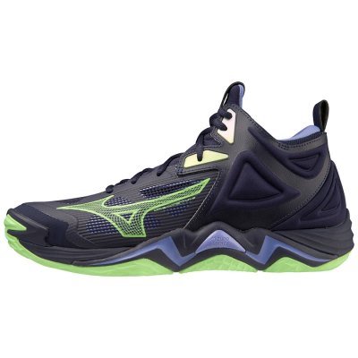 Zapatillas Para Voleibol Mizuno WAVE Momentum 3 Mid Mujer - Azul Marino / Verdes / Morados - Chile